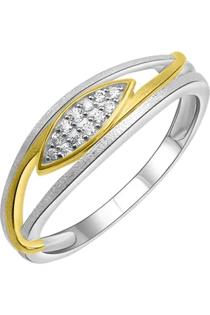 Firetti Zilveren ring Sieraden cadeau 925 vinger ring bicolor