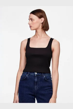 Pieces® Geribde tanktop PCNUKISA CROPPED TANK TOP NOOS