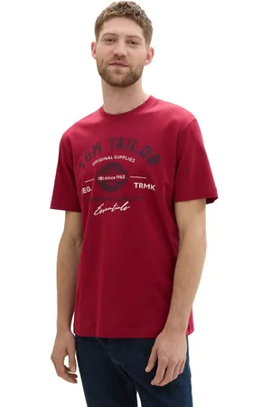 TOM TAILOR T-shirt met grote logo-frontprint