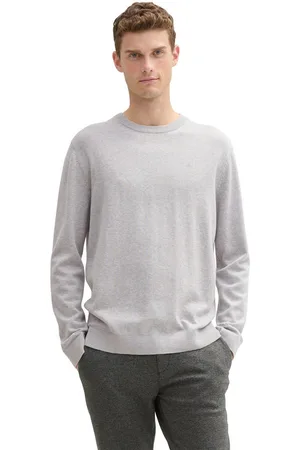 TOM TAILOR Trui met ronde hals met geborduurd logo