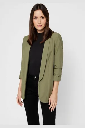 Pieces® Blouseblazer PCBOSELLA 3/4 BLAZER NOOS met plooidetail op de mouw