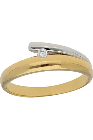 Firetti Ring Sieraad cadeau damesring solitair bicolor