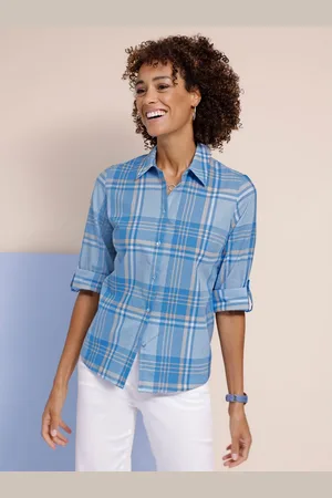 Classic Basics Geruite blouse