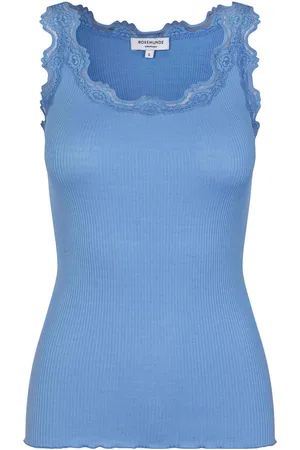 Rosemunde Tanktop Babette Silk Top prachtige vintage kantafwerking aan hals en bandjes