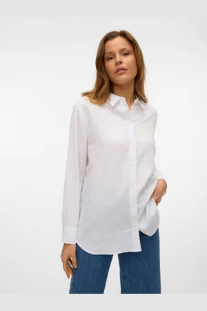 VERO MODA Overhemdblouse VMLINN LINEN LS SHIRT WVN NOOS hoogwaardige kwaliteit met linnen