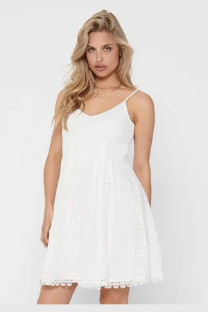 ONLY Jurk met bandjes ONLHELENA LACE S/L SHORT DRESS WVN