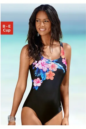 Lascana Badpak met elegante plooi en modellerend effect