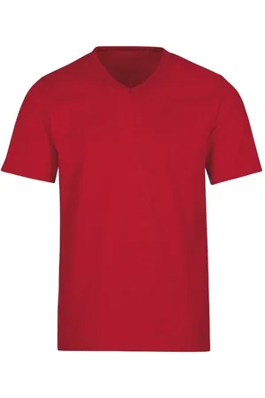 Trigema T-shirt V-Shirt DELUXE katoen (1-delig)