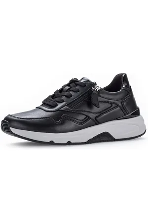 Gabor Sneakers met sleehak vrijetijdsschoen, lage schoen, veterschoen, logo op de hiel