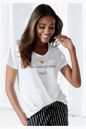 VIVANCE DREAMS Pyjama top met foliedruk