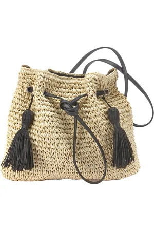 Lascana Schoudertas Strandtas van papierstro, handtas, schoudertas vegan