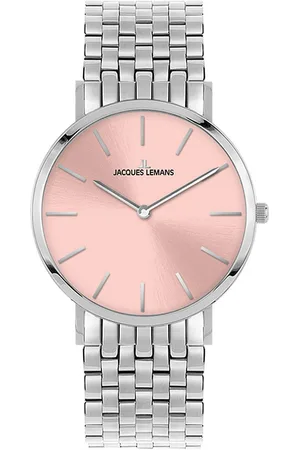 Jacques Lemans Kwartshorloge Nizza Polshorloge, dameshorloge, roestvrijstalen armband, glas met saffiercoating