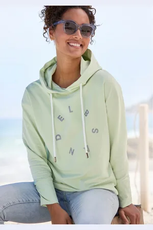 ELBSAND Hoodie Darisa met logoprint voor, hoodie, sportief-casual