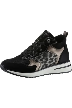 Remonte Sneakers met sleehak vrijetijdsschoen, high-top sneaker, veterschoen, binnenrits