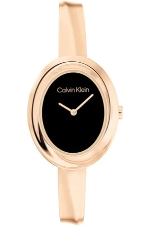 Calvin Klein Kwartshorloge TWISTED BEZEL BANGLE Horloge, dameshorloge, stalen band, analoog