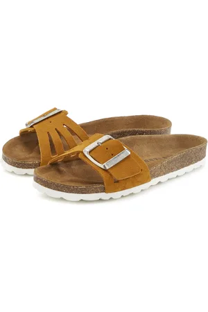 ELBSAND Slippers Mule, Sandalen, open schoen van hoogwaardig leer met zacht comfortkurk voetbed