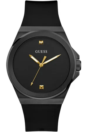 Guess Kwartshorloge Vinyl Polshorloge, herenhorloge, siliconen armband, mineraalglas, analoog