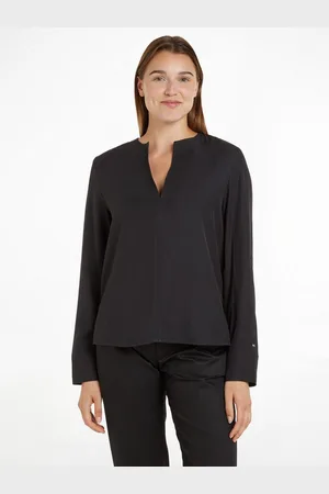 Tommy Hilfiger Klassieke blouse VISCOSE REGULAR V-NECK LS BLOUSE