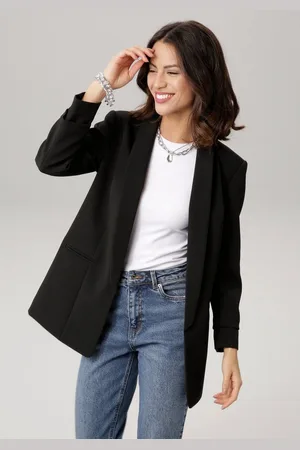 Laura Scott Lange blazer met aangerimpelde mouwen