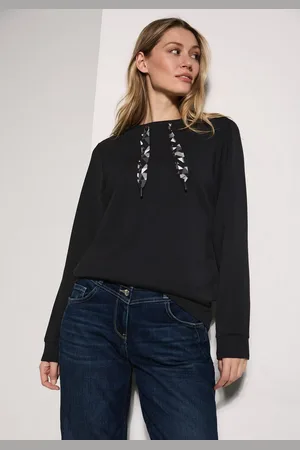 CECIL Sweatshirt met rijgkoord bij de kraag