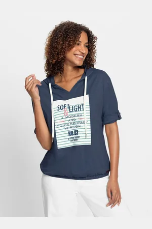 Casual Looks Shirt met korte mouwen Capuchonshirt (1-delig)