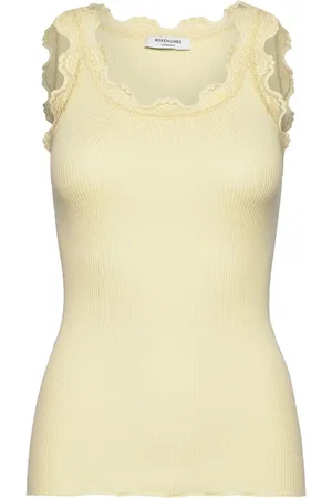 Rosemunde Tanktop Babette Silk Top prachtige vintage kantafwerking aan hals en bandjes