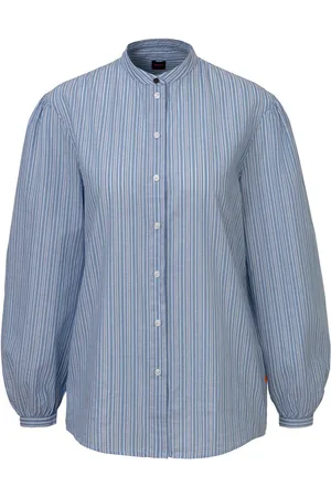HUGO BOSS Klassieke blouse C_Bilast met rimpelingen aan de mouwen