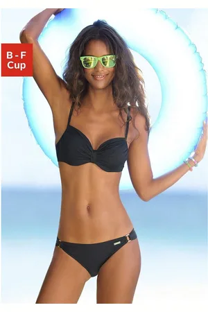Lascana Bikinitop met beugels Italy met aangerimpeld midden
