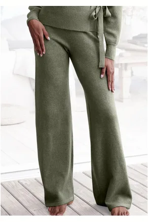 Lascana Tricotbroek -Loungebroek met ribboorden, loungewear