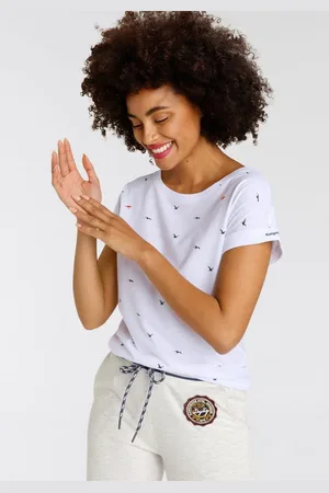 KangaROOS Shirt met print korte mouwen, figuurvolgend, met print, met ronde hals