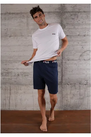 Fila Shortama Broek met elastische logoband en kortarmshirt (2-delig, 2-delig)