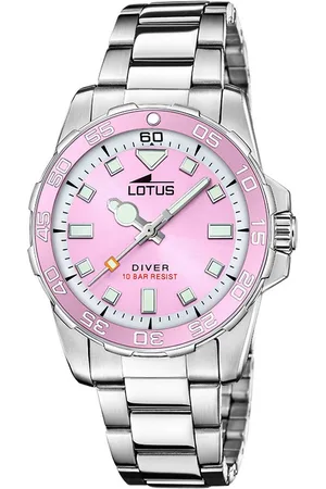 Lotus Kwartshorloge Polshorloge, dameshorloge, roestvrijstalen armband, tot 10 bar waterdicht