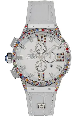 Hämmer Chronograaf EMINENT Quartzhorloge, dameshorloge, datum, stopwatchfunctie, saffierglas, leren band