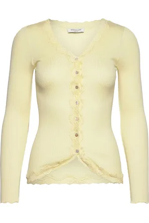 Rosemunde Vest Babette Silk Cardigan prachtige vintage kantafwerking, waardevolle parelmoer knoopsluiting