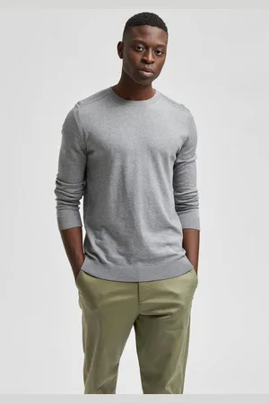 SELECTED Gebreide trui SLHBERG CREW NECK NOOS