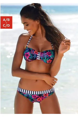 Venice Beach Bandeau-bikinitop Summer met contrastkleurige lus