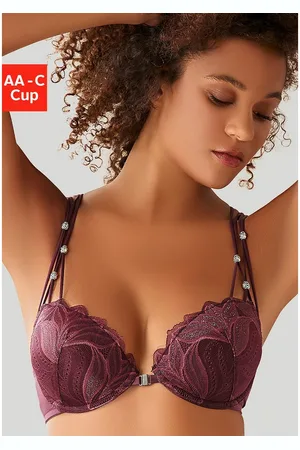 Nuance Push-up-bh met bandjes in bandjes-look en metalen kralen in antiek-look, sexy ondergoed