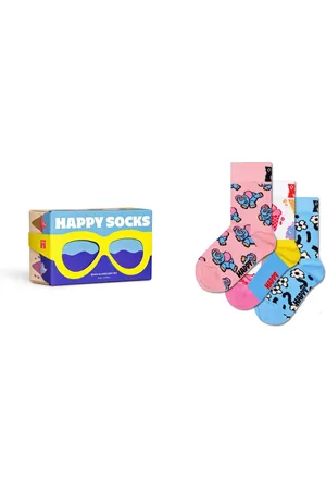 Happy Socks Sokken Zonnebril cadeauset (Set van 3)