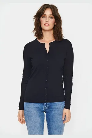 Saint Tropez Cardigan MilaSZ A8661 chique materialenmix in vele kleuren