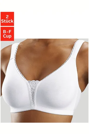 Petite Fleur Soft-bh zonder beugels met kanten details (Set van 2)
