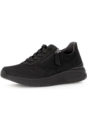 Gabor Sneakers met sleehak vrijetijdsschoen, lage schoen, veterschoen, logo op de hiel