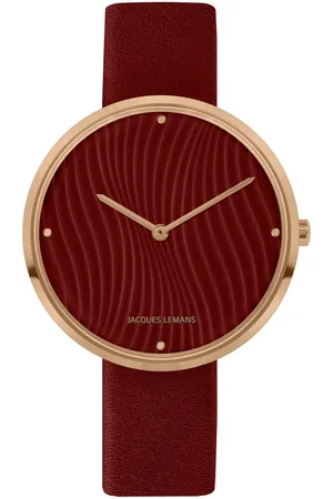 Jacques Lemans Kwartshorloge Design Collection Polshorloge, dameshorloge, gehard crystexglas, leren armband