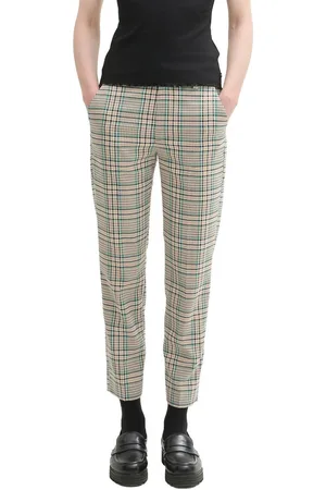 TOM TAILOR Geweven broek geruit met viscose