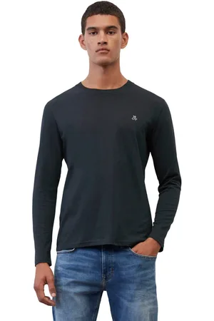 Marc O’ Polo Shirt met lange mouwen met subtiele logo-print aan de voorkant