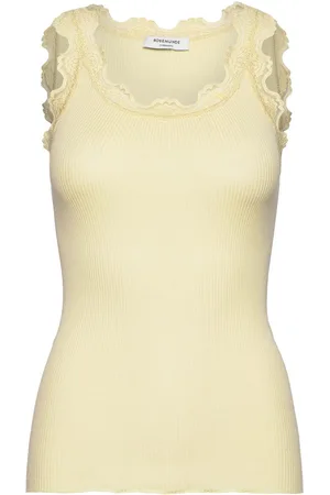 Rosemunde Tanktop Babette Silk Top prachtige vintage kantafwerking aan hals en bandjes