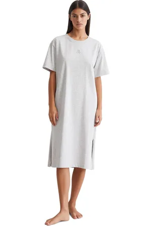 Marc O’ Polo Nachthemd Heavy Jersey-Woven met hoge zijnaad-splitten