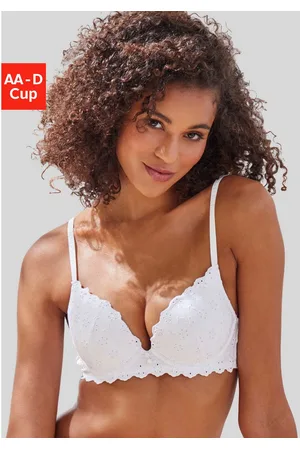 vivance collection Push-up-bh met beugel van zacht katoen met gaatjesborduur, sexy lingerie