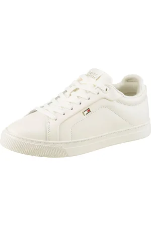 Tommy Hilfiger Plateausneakers WOMENS ICON COURT SNEAKER FLAG vrijetijdsschoen, veterschoen, lage schoen met gevoerde schacht