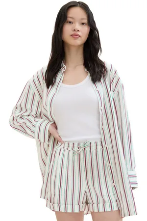 TOM TAILOR Lange blouse met gestreept patroon