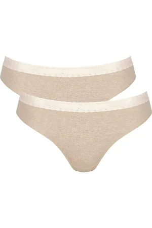 Sloggi Slip GO Ribbed R Tai C2P zachte ribstof met kantafwerking (2 stuks, Set van 2)